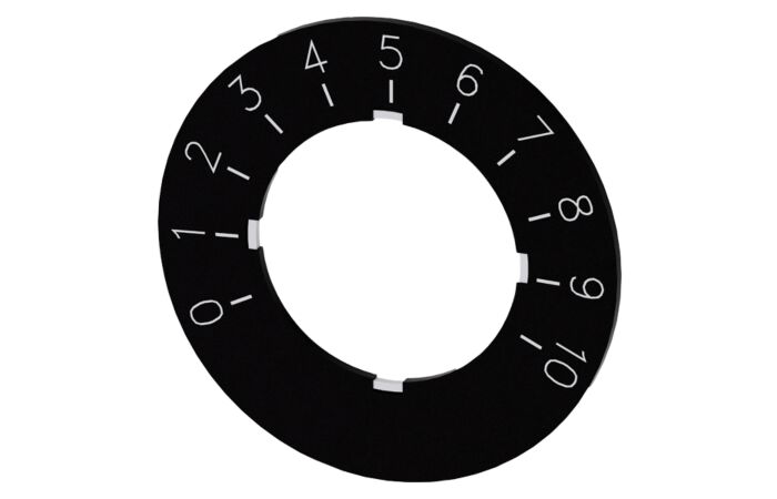 SIEMENS Štítek popisný pro potenciometr štítek černý, písmo bílé, 0-10