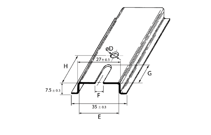SCHMACHTL Lišta DIN TS 35D 200 SZ. krátká se speciálním děrováním
