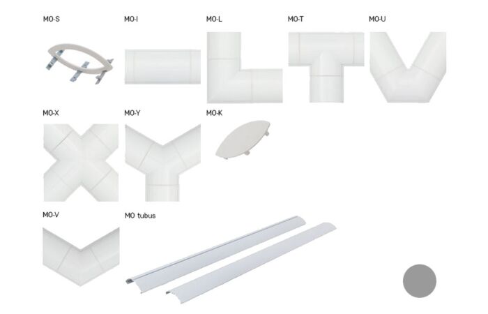 TREVOS  Díl MO-K koncový bílý