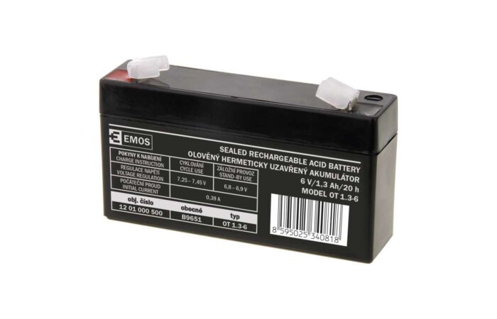 EMOS Akumulátor OT6-1,3 SLA 6V/1,3Ah