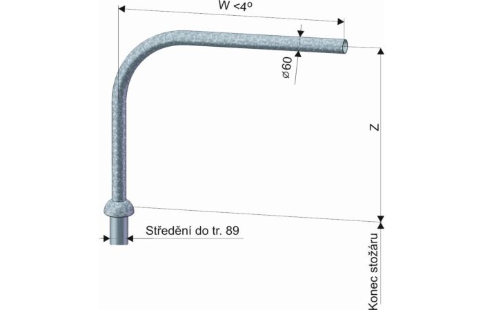 KOOPERATIVA Výložník UZB 1-1500 žárový zinek