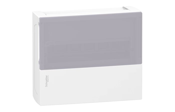 SCHNEIDER Skříň MINI PRAGMA 12TE na omítku šedé dvířka