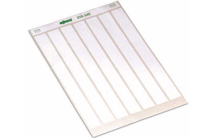 WAGO Etikety 210-345 pro laserové tiskárny trvale lepící popisová plocha 9,5x25mm bílá bez potisku sada = arch 175 štítků