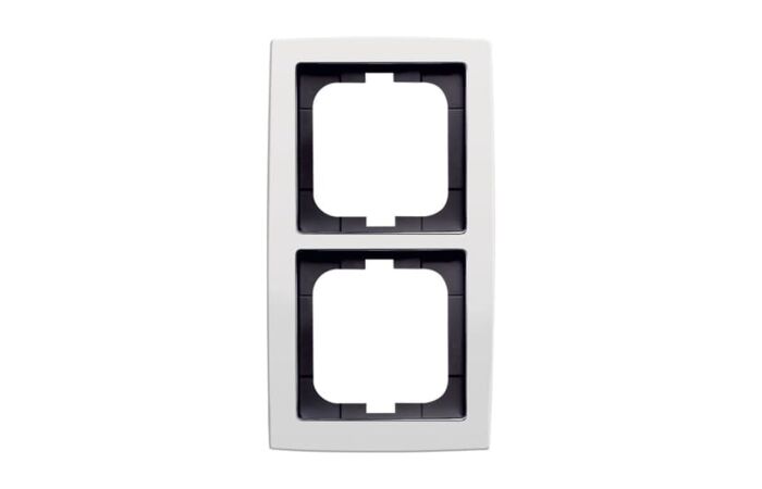 ABB SOLO Rámeček 2CKA001754A4110 dvojnásobný, pro vodorovnou i svislou montáž, studio bílá