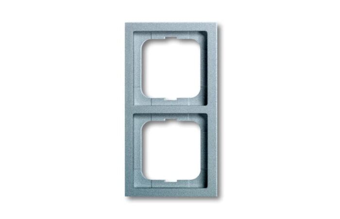 ABB FUTURE LINEAR Rámeček 2CKA001754A4302 dvojnásobný, pro vodorovnou i svislou montáž, hliníková stříbrná