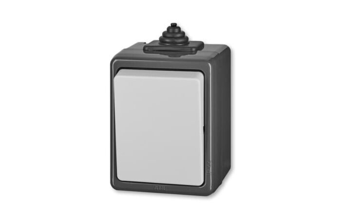 ABB Vypínač PRAKTIK 3553-06929 S IP44, šedý