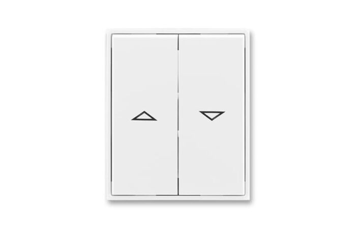 ABB ELEMENT Ovladač 3558E-A00662 03 spínače žaluziového kolébkového, dělený, s potiskem, bílá/bílá