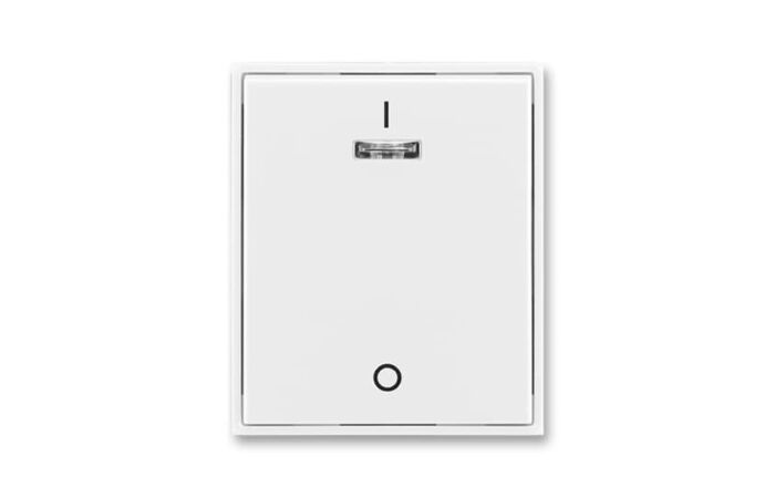 ABB ELEMENT Ovladač 3558E-A00933 03 jednoduchý s potiskem a čirým průzorem (pro spínače řaz. 3S), bílá/bílá