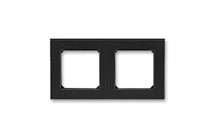 ABB LEVIT Rámeček 3901H-A05020 63 dvojnásobný, pro vodorovnou i svislou montáž, onyx/kouřová černá