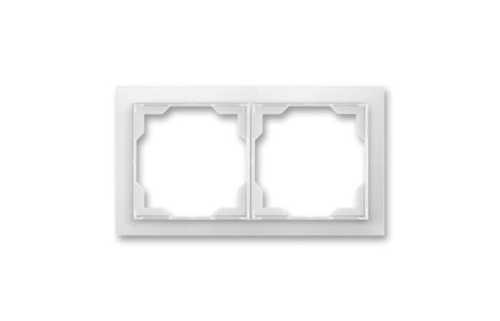 ABB NEO Rámeček 3901M-A00120 01 dvojnásobný, pro vodorovnou i svislou montáž, ledová bílá