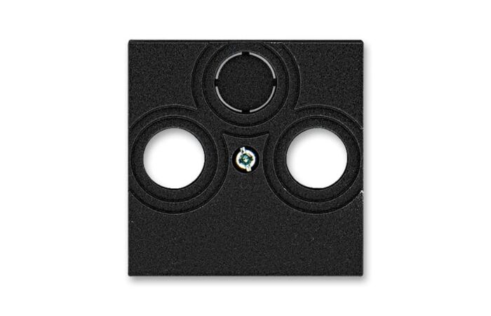 ABB LEVIT M Kryt 5011H-A00300 63 zásuvky anténní s vylamovacím otvorem, onyx