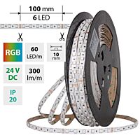 LED pásek SMD5050 RGB, 60LED/m, 8W/m, DC