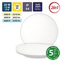 MCLED Svítidlo LED Cebbin R20  10/15/20W 2310lm/3000K 2425lm/4000K 2540lm/6000K, 150°,s přepínáním výkonu, IP54