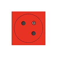 Zásuvka MOSAIC 077118L 2P+T ZAR. červená