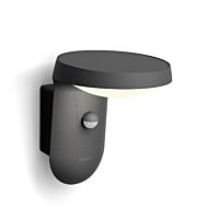 PHILIPS Svítidlo LED TYLA 9W 820lm 2700K nástěnné s pohybovým senzorem IP44 antracitová