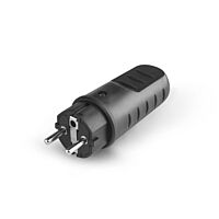 SCAME Vidlice 2P+E 230V/16A pogumovaná IP44 černá