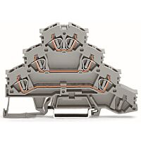 WAGO Svorka 281-532 čtyřpatrová řadová pro připojení motoru L1 – L2 – L3, šedá