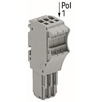 WAGO Konektor 2020-107 1vodičový pružinový Push-in CAGE CLAMP® 1,5 mm², šedá