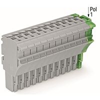 WAGO Svorka 2022-115/000-036 1vodičová pružinová Push-in CAGE CLAMP®, 4 mm², šedá/zelenožlutá