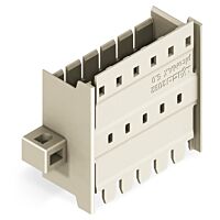 WAGO Konektor 2092-1634/024-000 (vidlice) pro připojení skrz panel Upevňovací příruba 2,5 mm², šedá