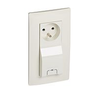 Zásuvka NILOÉ 764628 s USB nabíj.béžová