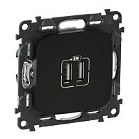 LEGRAND Nabíječka ALLURE 754998 2xUSB černá