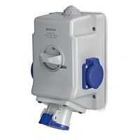 SCAME Zásuvka s vypínačem nástěnná kombinovaná