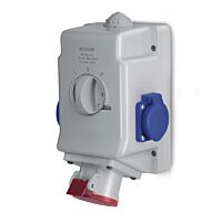 SCAME Zásuvka s vypínačem nástěnná kombinovaná