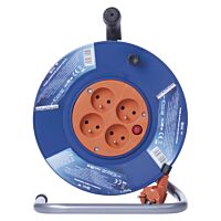 EMOS Přívod prodlužovací 25m  zásuvky 4x230V/16A s bubnem IP20 oranžová (H05VVF3G 3x1,5)