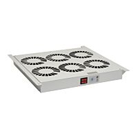 SOLARIX Ventilační jednotka univerzální 2 ventilátorů s termostatem RAL7035 do stropu i do dna VJ-R2