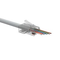 SOLARIX Univerzální EASY konektor RJ45 CAT6 UTP 8p8c na drát i licnu SXRJ45-6-UTP-EASY