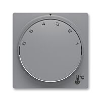 ABB Zoni 3292T-A00300 241 Ovládač (kryt) termostatu prostorového s otočným ovládáním, s upevňovací maticí;  šedá