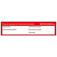 KOPOS Označení požárních tras OPT_DE