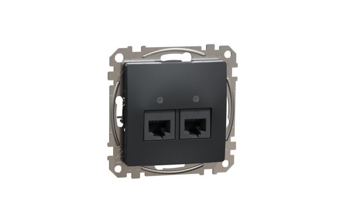 SCHNEIDER Sedna Design & Elements Datová zásuvka 2xRJ45 kat. 6 UTP antr