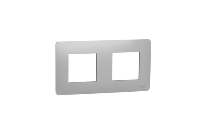 SCHNEIDER Rámeček Unica Studio dvojnásobný, aluminium