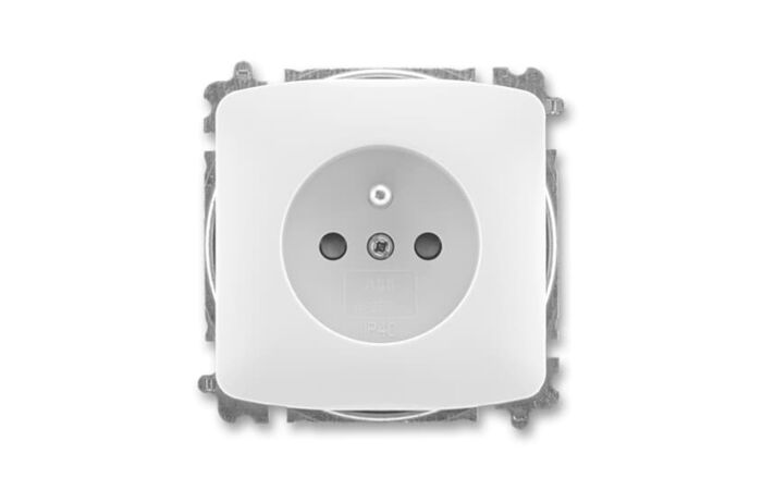 ABB TANGO Zásuvka 6619A-A06357 B s clonkami IP40, bílá