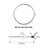 MCLED Závěs lankový 1,2x1500mm ocelové, zakončené válečkem 4,5x5,5mm