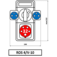 ROS4/V-10 minirozvodnice jištěná, vypína