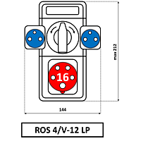 ROS4/V-12 LP minirozvodnice jištěná, vyp