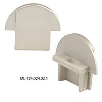 MCLED Koncovka pro VR s otvorem stříbrná