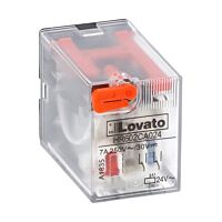 Průmyslové relé 2 zap/vyp 7A 24VAC+ LED