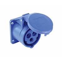 PCE Zásuvka 16A/230V vestavná 3-pólová, IP44, příruba 55x55mm, přímá