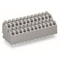 WAGO Svorka 250-707 dvoupatrová na desky plošných spojů ovládání - tlačítko 1,5 mm² Achátová, šedá