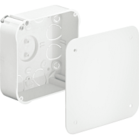 KAISER  Krabice čtvercová spojovací bezhalogen 105x105x53 mm s víkem, do dutých stěn