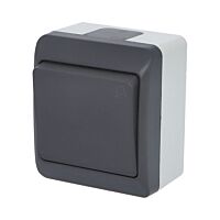 FAMATEL GALATEA Tlačítko symbol zvonek č.1/0 10A 230V na omítku IP44 antracit