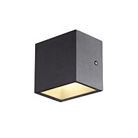 SLV Svítidlo LED SITRA CUBE WL 5Wx2 1270lm 3000K nástěnné IP44 antracit