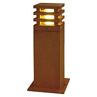 SLV Svítidlo RUSTY SQUARE 40 11W E27 lampa stojací 40cm IP55 rezavá