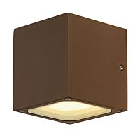 SLV Svítidlo SITRA CUBE 9Wx2 GX53 TCR-TSE nástěnné IP44 hnědá rez