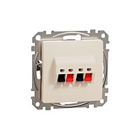 SCHNEIDER Sedna Design & Elements Zásuvka reproduktor. dvojitá béžová