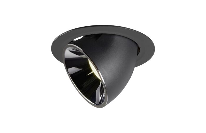 NUMINOS® GIMBLE XL, zápustné stropní svítidlo černé/chrom 4000 K 55°